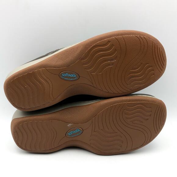 Softwalk Womens Aberdeen Mule Clogs US 7 M EU 37 Dark Brown Leather NIB - Picture 11 of 12